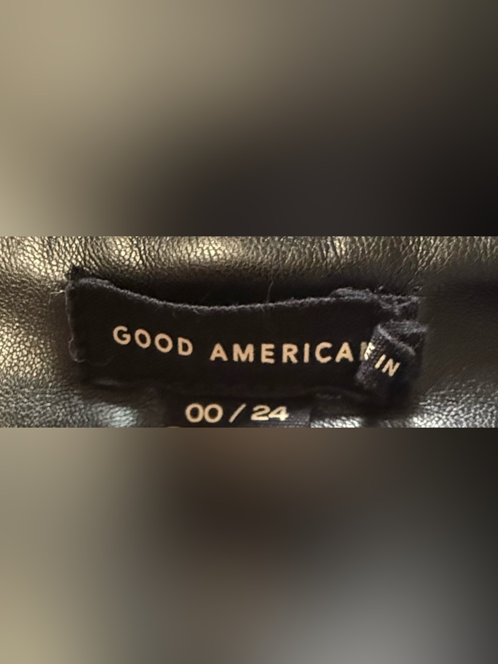 Good American Better Than Leather Good Legs Pants Black Size 00/24 Faux Leather - Picture 13 of 13